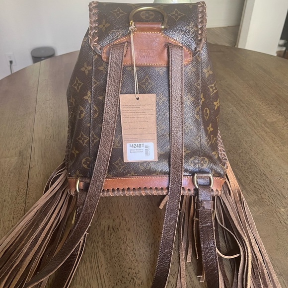 Louis Vuitton vintage Montsouris backpack western style with tassels - Picture 2 of 9